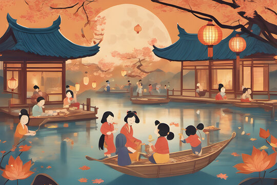 the mid autumn festival enchanting illustrations come to life capturing