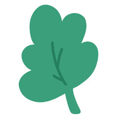 green leaf isolated on white