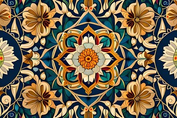 abstract floral mandala background