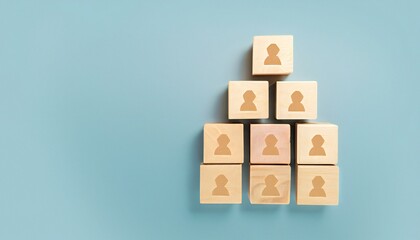 Obraz premium Businessman Hand holding a wooden block target board icon on wooden cube block with icon business strategy. Service concept of business to success Business strategy planning To market victory. 