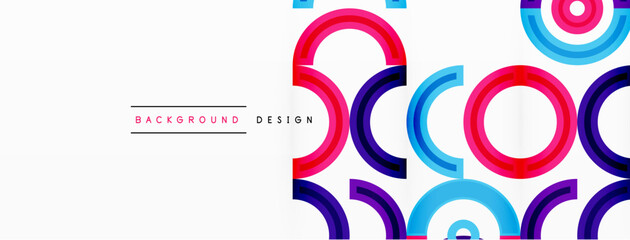 Colorful circle abstract background. Template for wallpaper, banner, presentation, background
