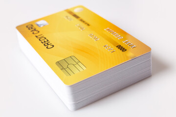 credit cards mockup on white background.