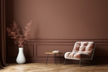 home interior design, autumn, brown, sofa, couch, wall, plant, table