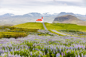 The Ingjaldsholskirkja church on Snaefellsnes Peninsula in Iceland