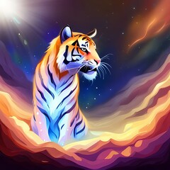 虎のイラスト,Generative AI AI画像