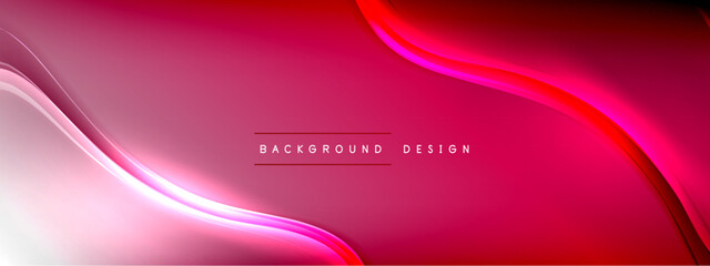 Vector abstract background - liquid transparent bubble shapes on fluid gradient with shadows and light effects