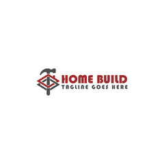 Home Construction Concept Logo Design Template Isolated on white background