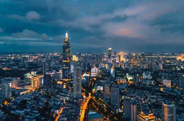 Night View of Nanjing City, Jiangsu Province, China