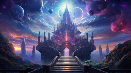 Neon Celestial Gateway