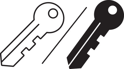 lock key icons Vector illustration