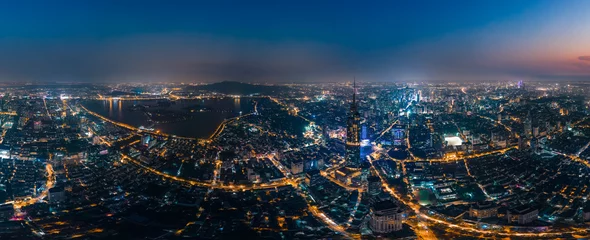 Foto op Plexiglas Night View of Nanjing City, Jiangsu Province, China © Weiming