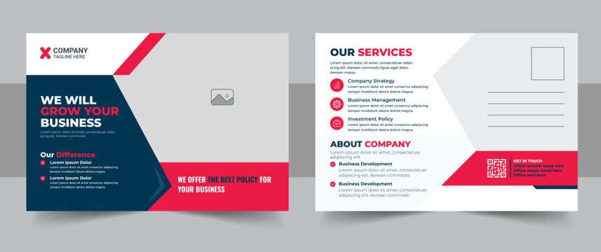 Corporate postcard design template, amazing and modern postcard EDDM design template, stylish corporate postcard