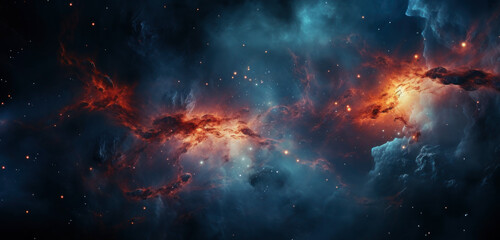 Fototapeta premium explosion in space, Generative AI 