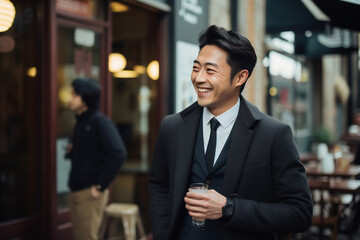 外回り営業をするビジネスマン