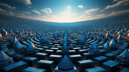 Fototapeta premium Ethereal Geometry: Unraveling the Abstract Background. Generative AI