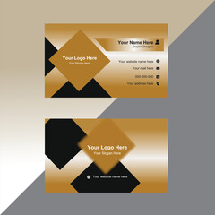  Corporate Business Card Design Template with Golden -black color inspiration for Business.
