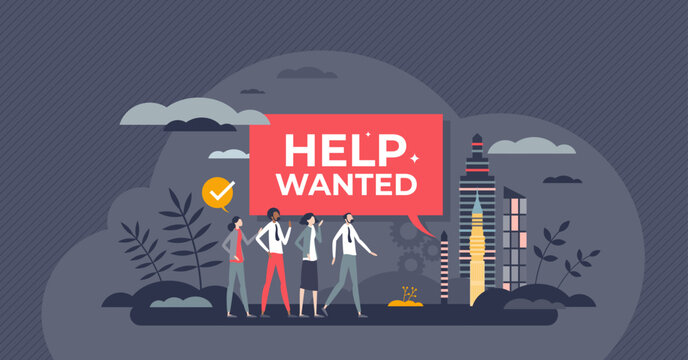 Recruiting, hire and attracting talent to company staff members tiny person concept. Search employee as human resources headhunting work vector illustration. Professional business team acquisition.