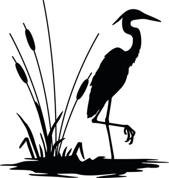 recommend clip art: Heron and Cattails Marsh Cutfile, cricut ,silhouette, SVG, EPS, JPEG, PNG, Vector, Digital File, Zip Folder