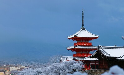 Naklejka premium 京都の冬；清水寺