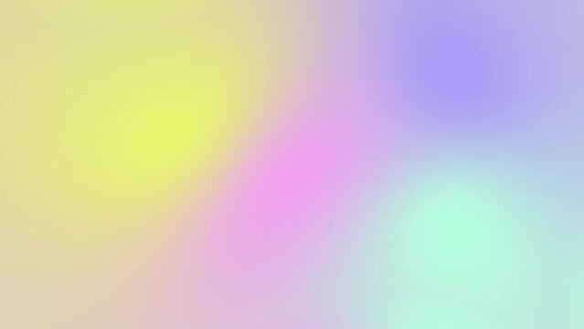Gradient animation light background in green, yellow, pink, purple seamless loop. High quality 4k footage