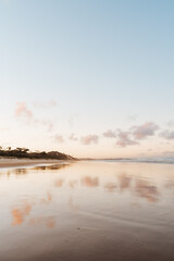 Clouds at sunset on the beach