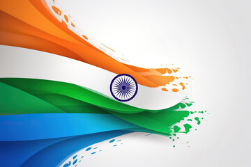 Obraz premium Happy India Independence & Republic Day Concept. Independence & Republic Day Background. Independence & Republic Day Theme. Generative Ai