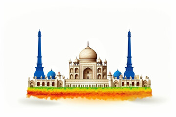 Happy India Independence & Republic Day Concept. Independence & Republic Day Background. Independence & Republic Day Theme. Generative Ai