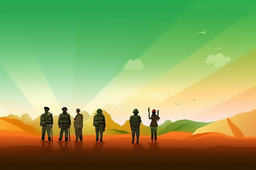 Happy India Independence & Republic Day Concept. Independence & Republic Day Background. Independence & Republic Day Theme. Generative Ai