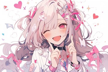 Obraz premium アニメ風ナース,Generative AI AI画像