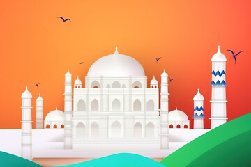 Happy India Independence & Republic Day Concept. Independence & Republic Day Background. Independence & Republic Day Theme. Generative Ai