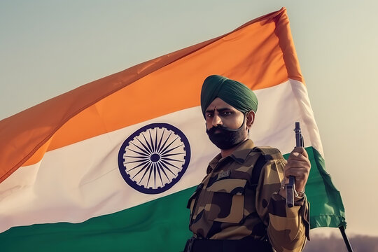 Happy India Independence & Republic Day Concept. Independence & Republic Day Background. Independence & Republic Day Theme. Generative Ai