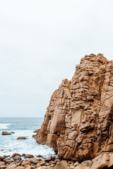 Fototapeta na wymiar rocks along the beach