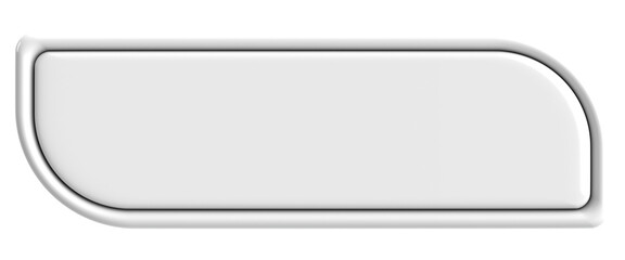 3D button. Empty button. 3D illustration.