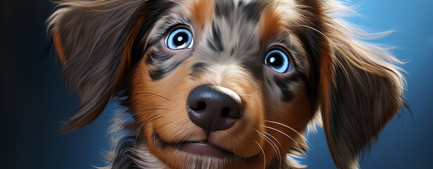Naklejka premium dog face, AI generated