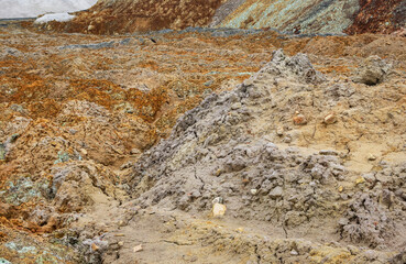 Waste of the chemical industry. Unreal fantastic landscape.
