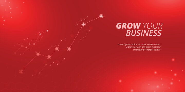 Grow your business technology concept background banner or poster design