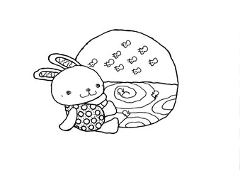 海とうさぎちゃん_線画