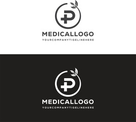 Creative Letter P medical Logo Template