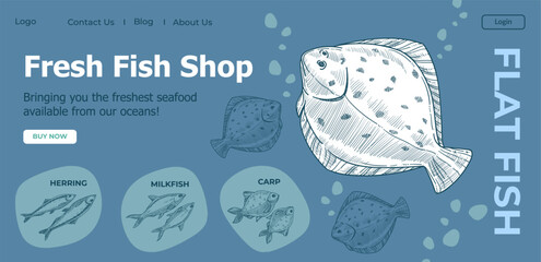 Fresh fish shop, types for sale online stores