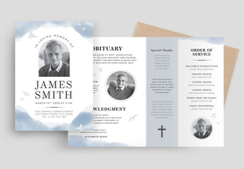 Watercolor Funeral Brochure Layout