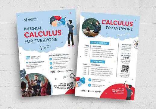 Math Learning Education Flyer Poster Layout