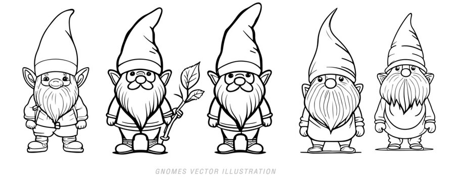 CUTE GNOME ILLUSTRATION CARTOON VECTOR CHRISTMAS FANTASY HOLIDAY CHARACTER