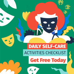 Daily self care activities check list for women