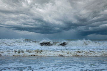 storm clouds over the sea
