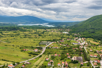 Aerial view of Vrlika from Prozor fortress.