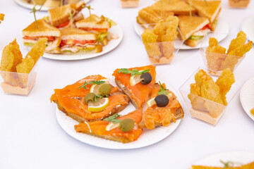 various snacks on the table