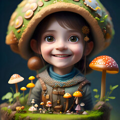 きのこと男の子
mushroom and boy