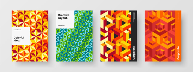 Isolated banner vector design concept collection. Amazing geometric shapes poster illustration composition.