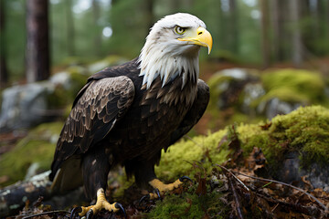 american bald eagle in the zoo