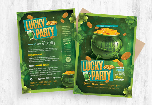 St Patricks Flyer Poster Layout